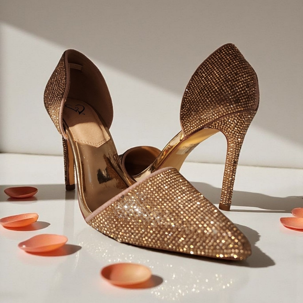 Windsor RoseGold Heels Sparkly Elegant Design - Picture 2 of 3